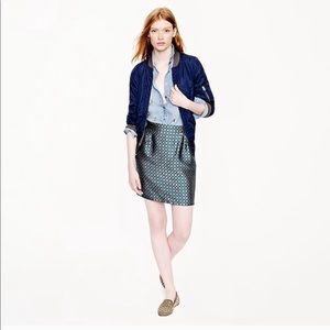 J. Crew Collection silk mini skirt jade foulard 8